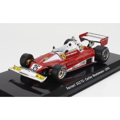 EDICOLA FERRARI F1  312 T2 N 35 SEASON 1976 CARLOS REUTEMANN - CON VETRINA - WITH SHOWCASE - RED 1/24