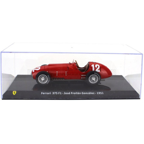 EDICOLA FERRARI F1  375 N 12 SEASON951 JOSE FROILAN GONZALEZ - CON VETRINA - WITH SHOWCASE - RED 1/24