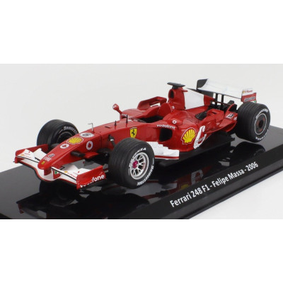 EDICOLA FERRARI F1  248 F1 N 6 SEASON 2006 FELIPE MASSA - CON VETRINA - WITH SHOWCASE - RED WHITE 1/24