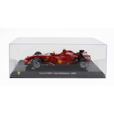 EDICOLA FERRARI F1  F2007 N 6 WORLD CHAMPION SEASON 2007 KIMI RAIKKONEN - CON VETRINA - WITH SHOWCASE - F-1 RED MET 1/24