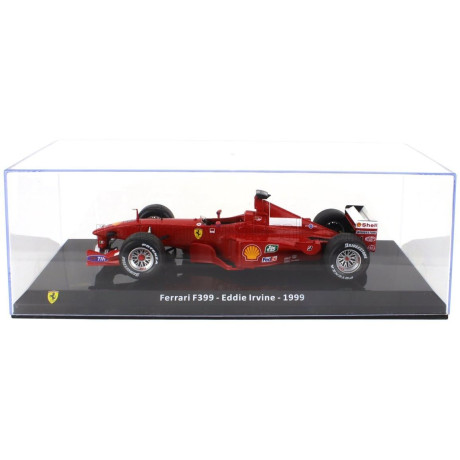 EDICOLA FERRARI F1 F399 SCUDERIA FERRARI N 4 SEASON 1999 EDDIE IRVINE - CON VETRINA - WITH SHOWCASE - RED 1/24