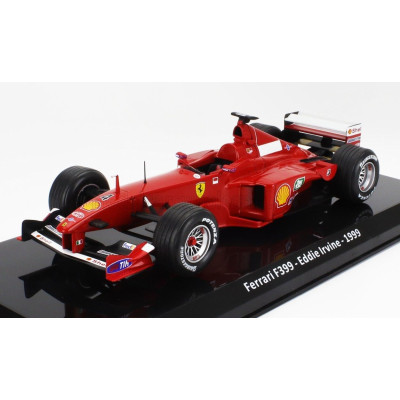 EDICOLA FERRARI F1 F399 SCUDERIA FERRARI N 4 SEASON 1999 EDDIE IRVINE - CON VETRINA - WITH SHOWCASE - RED 1/24