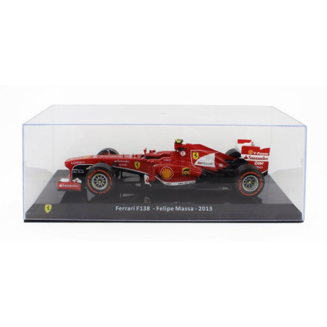 EDICOLA FERRARI F1  F138 N 4 SEASON 2013 FELIPE MASSA - CON VETRINA - WITH SHOWCASE - F-1 RED MET WHITE 1/24