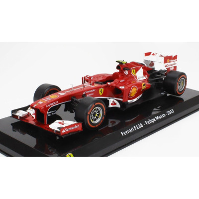 EDICOLA FERRARI F1  F138 N 4 SEASON 2013 FELIPE MASSA - CON VETRINA - WITH SHOWCASE - F-1 RED MET WHITE 1/24