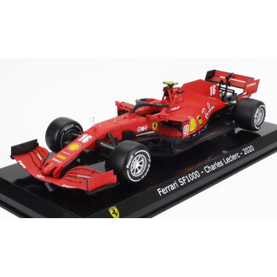 EDICOLA FERRARI F1  SF1000 TEAM SCUDERIA FERRARI MISSION WINNOW N 16 SEASON 2020 CHARLES LECLERC - CON VETRINA - WITH SHOWCASE -