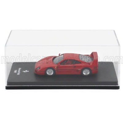 EDICOLA FERRARI F40 1987 - CON VETRINA - WITH SHOWCASE - RED 1/64