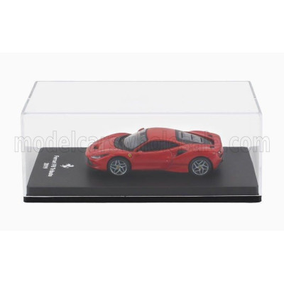 EDICOLA FERRARI F8 TRIBUTO 2019 - CON VETRINA - WITH SHOWCASE - ROSSO SCUDERIA - RED 1/64