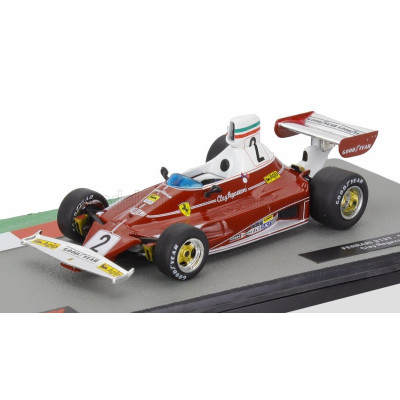 EDICOLA FERRARI F1  312T2 TEAM SCUDERIA FERRARI SEFAC N 2 SEASON 1976 CLAY REGAZZONI - RED WHITE 1/43