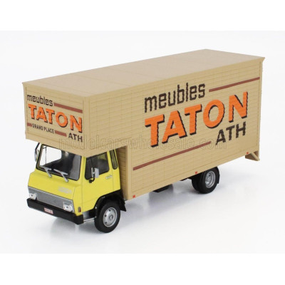 EDICOLA BERLIET 560K CASSONATO TRASPORTO MOBILI MEUBLES TATON ATH 2-ASSI 1973 - YELLOW BEIGE 1/43