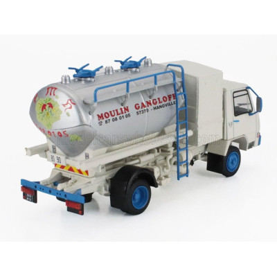 EDICOLA BERLIET 20K TANKER TRUCK TRASPORTO LATTE MOULIN GANGLOFF 2-ASSI 1969 - WHITE BLUE SILVER 1/43