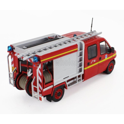 EDICOLA CITROEN JUMPER DOBLE CABINE CENTRE DE SECOURS DE L'AISNE FIRE ENGINE 2002 - RED WHITE SILVER 1/43