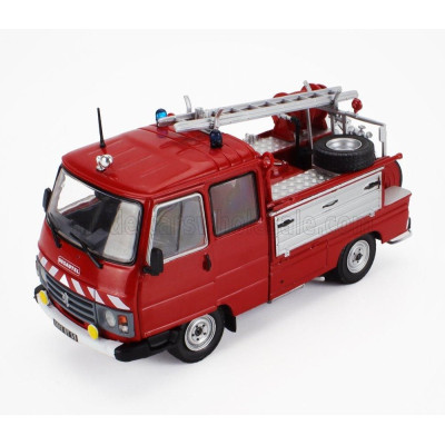 EDICOLA PEUGEOT J9 DESAUTEL FIRE ENGINE 1982 - RED SILVER 1/43