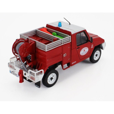 EDICOLA AUVERLAND DESAUTEL 4x4 SERVICE DEPARTEMENTAL D'INCENDIE ET DE SECOURS DES HAUTES ALPES FIRE ENGINE 1981 - RED WHITE 1/43