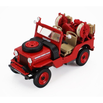 EDICOLA JEEP HOTCHKISS ROUVRAY SAINTE CROIX FIRE ENGINE 1945 - RED 1/43