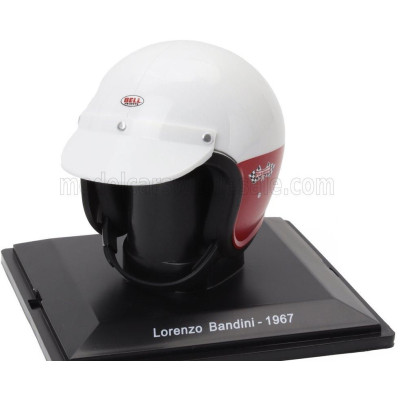 EDICOLA HELMET F1  CASCO HELMET LORENZO BANDINI 312 F1-67 TEAM FERRARI SEASON 1967 - RED WHITE 1/5