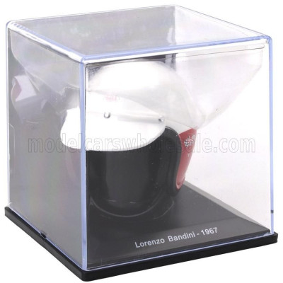 EDICOLA HELMET F1  CASCO HELMET LORENZO BANDINI 312 F1-67 TEAM FERRARI SEASON 1967 - RED WHITE 1/5