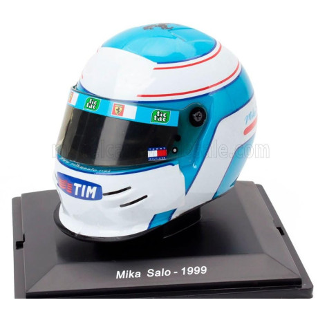 EDICOLA HELMET F1  CASCO HELMET MIKA SALO F399 TEAM FERRARI SEASON 1999 - LIGHT BLUE WHITE 1/5