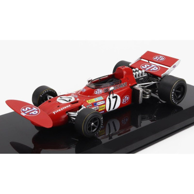 EDICOLA MARCH F1  711 TEAM STP N 17 SEASON 1971 RONNIE PETERSON - CON VETRINA - WITH SHOWCASE - RED 1/24