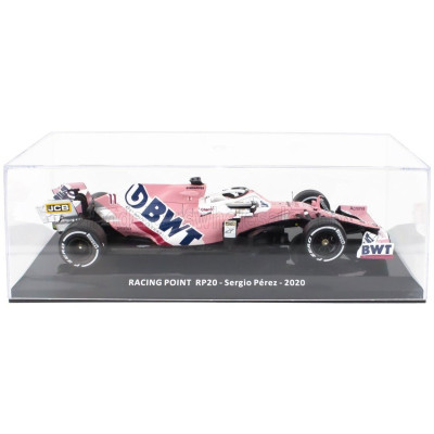 EDICOLA MERCEDES BWT F1  RP20 TEAM SPORTPESA RACING POINT N 11 SEASON 2020 SERGIO PEREZ - CON VETRINA - WITH SHOWCASE - MATT PIN