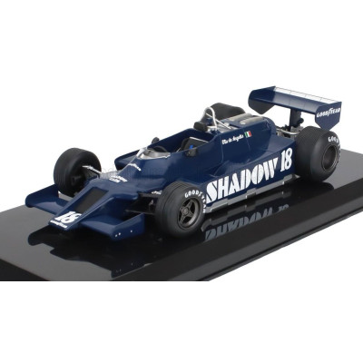 EDICOLA SHADOW F1  DN9 N 18 SEASON 1979 ELIO DE ANGELIS - CON VETRINA - WITH SHOWCASE - BLUE 1/24