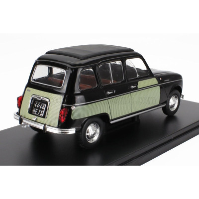 EDICOLA RENAULT R4L PARISIENNE 1966 - CON VETRINA - WITH SHOWCASE - BLACK GREEN 1/24