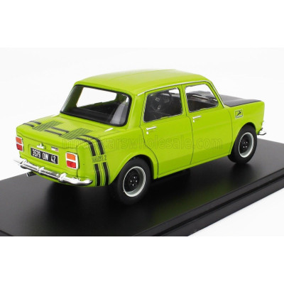 EDICOLA SIMCA 1000 RALLY 2 1974 - CON VETRINA - WITH SHOWCASE - GREEN BLACK 1/24