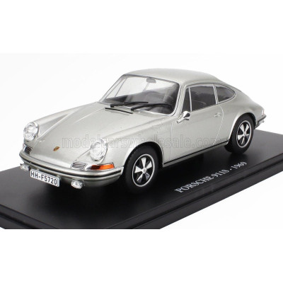 EDICOLA PORSCHE 911S COUPE 1969 - CON VETRINA - WITH SHOWCASE - SILVER 1/24