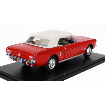 EDICOLA FORD USA MUSTANG 1965 - CON VETRINA - WITH SHOWCASE - RED WHITE 1/24