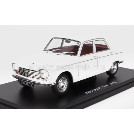 EDICOLA PEUGEOT 204 1968 - CON VETRINA - WITH SHOWCASE - WHITE 1/24