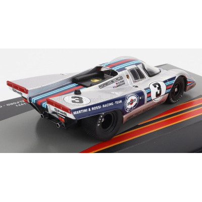 EDICOLA PORSCHE 917K 4.9L TEAM MARTINI RACING N 3 WINNER 12h SEBRING 1971 VIC ELFORD - GERARD LARROUSSE - SILVER BLUE 1/43