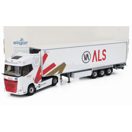 ELIGOR DAF XG TRUCK SEMI-FRIGO ALS TRANSPORTS 2021 - WHITE 1/43