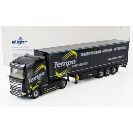 ELIGOR DAF XG+ TRUCK TELONATO TEMPO 2023 - BLACK 1/43