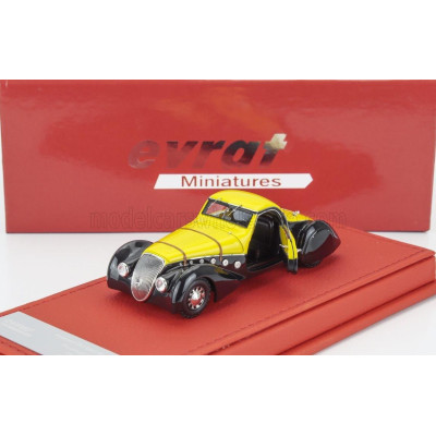 EVRAT PEUGEOT 402 DARL MAT COUPE 1938 - YELLOW BLACK 1/43