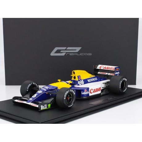 GP REPLICAS WILLIAMS F1  FW14B RENAULT N 6 2nd BRITISH GP 1992 RICARDO PATRESE - BLUE YELLOW WHITE 1/12