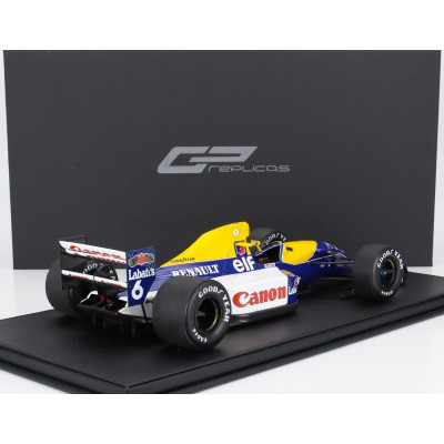 GP REPLICAS WILLIAMS F1  FW14B RENAULT N 6 2nd BRITISH GP 1992 RICARDO PATRESE - BLUE YELLOW WHITE 1/12