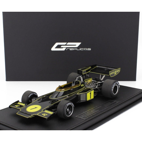GP REPLICAS LOTUS F1  72E TEAM LOTUS JPS N 1 WINNER MONACO GP 1974 RONNIE PETERSON - BLACK GOLD 1/18