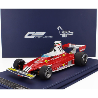 GP REPLICAS FERRARI F1 312T TEAM FERRARI SEFAC N 11 WINNER ITALY MONZA GP 1975 CLAY REGAZZONI - RED WHITE 1/18