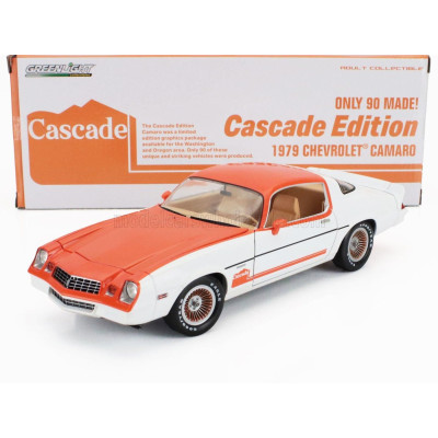 GREENLIGHT CHEVROLET CAMARO CASCADE EDITION COUPE 1979 - WHITE ORANGE 1/18