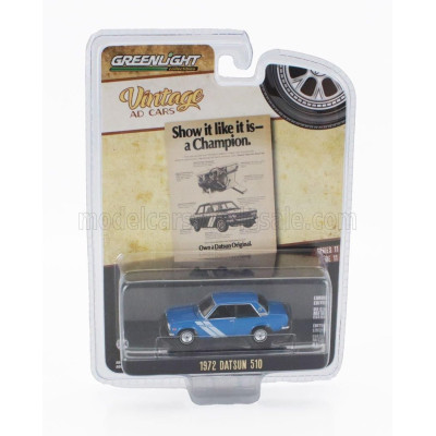 GREENLIGHT DATSUN 510 1972 - BLUE 1/64