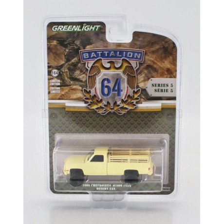 GREENLIGHT CHEVROLET M1008 PICK-UP OPEN CUCV DESERT TAN 1986 - MILITARY SAND 1/64