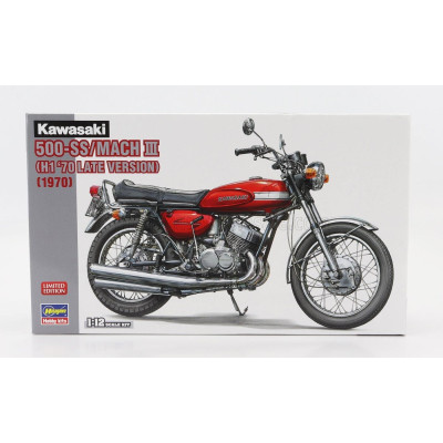 HASEGAWA KAWASAKI 500-SS MACH III H1 LATE VERSION MOTORCYCLE 1970 1/12