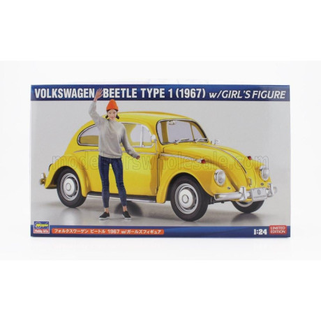 HASEGAWA VOLKSWAGEN BEETLE TYPE 1 WITH GIRL FIGURE 1967 1/24