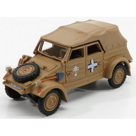 HONGWELL VOLKSWAGEN TYPE 82 CABRIOLET CLOSED AFRIKA KORPS ERWIN ROMMEL 1941 - MILITARY SAND 1/43