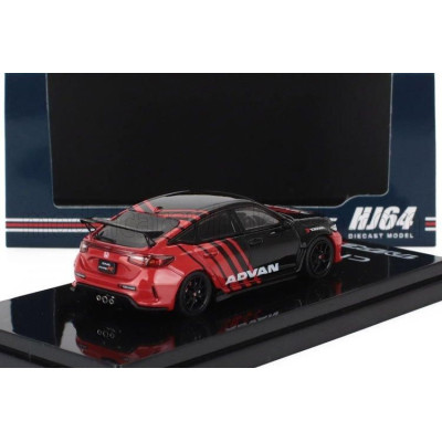 IGNITION MODEL HONDA CIVIC TYPE-R (FL5) ADVAN 2020 - BLACK RED 1/64