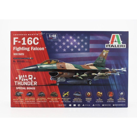 ITALERI LOCKHEED MARTIN F-16C FIGHTING FALCON MILITARY AIRPLANE 1978 1/48
