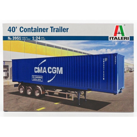 ITALERI ACCESSORIES TRAILER FOR TRUCK - RIMORCHIO TRASPORTO CONTAINER 1/24