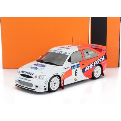 IXO MODELS FORD ENGLAND ESCORT WRC TEAM FORD REPSOL MOTOR COMPANY N 6 2nd RALLY ACROPOLIS 1997 JUHA KANKKUNEN - JUHA REPO - WHIT