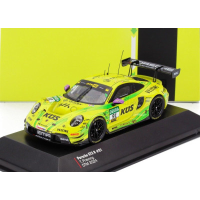 IXO MODELS PORSCHE 911 992 GT3 R TEAM MANTHEY GRELLO N 91 DTM SEASON 2024 THOMAS PREINING - YELLOW GREEN 1/43
