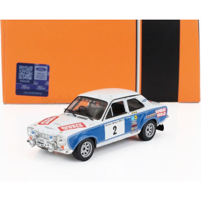 IXO MODELS FORD ENGLAND ESCORT MKI RS 1600 (night version) N 2 WINNER RALLY IRELAND 1975 BILLY COLEMAN - PAUL PHELAN - WHITE BLU
