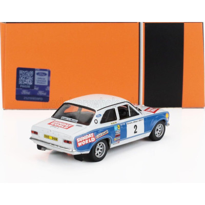 IXO MODELS FORD ENGLAND ESCORT MKI RS 1600 (night version) N 2 WINNER RALLY IRELAND 1975 BILLY COLEMAN - PAUL PHELAN - WHITE BLU